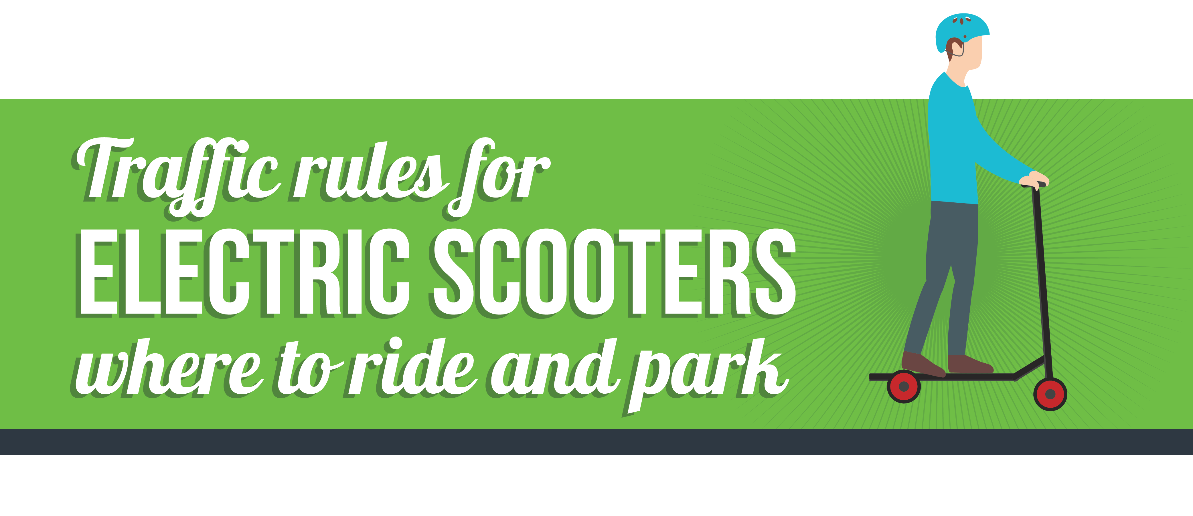 Traffic rules for electric scooters - Where are you allowed to ride and park